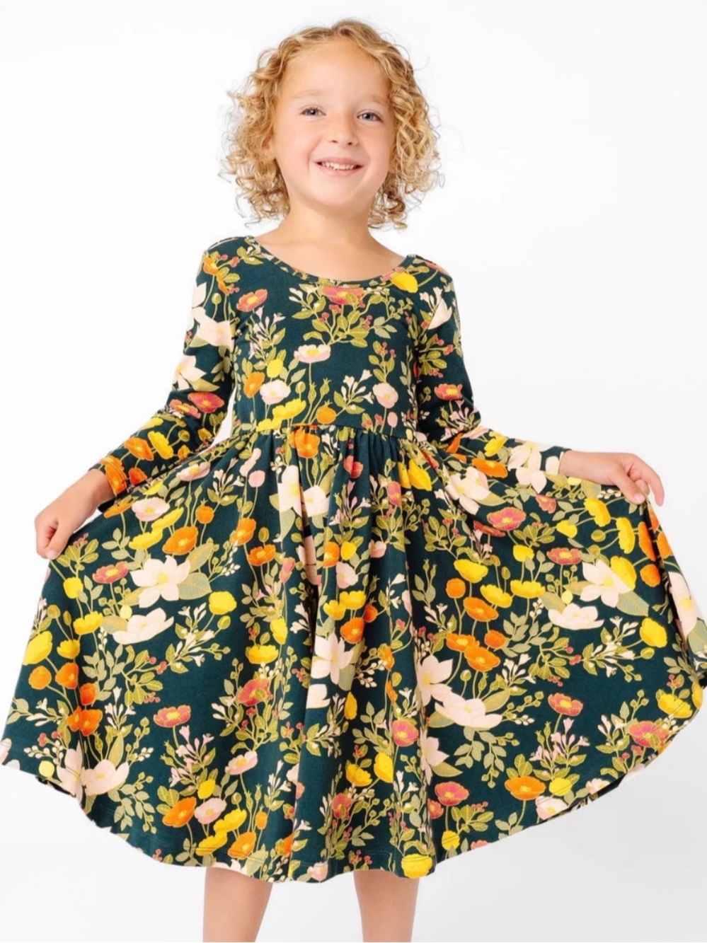 Gently-used botanical Alice + Ames twirl dress, size 5
